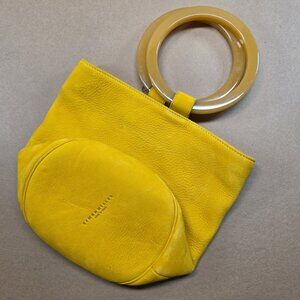 Simon Miller Yellow Leather Ring Handle Bag | Made in Italy
